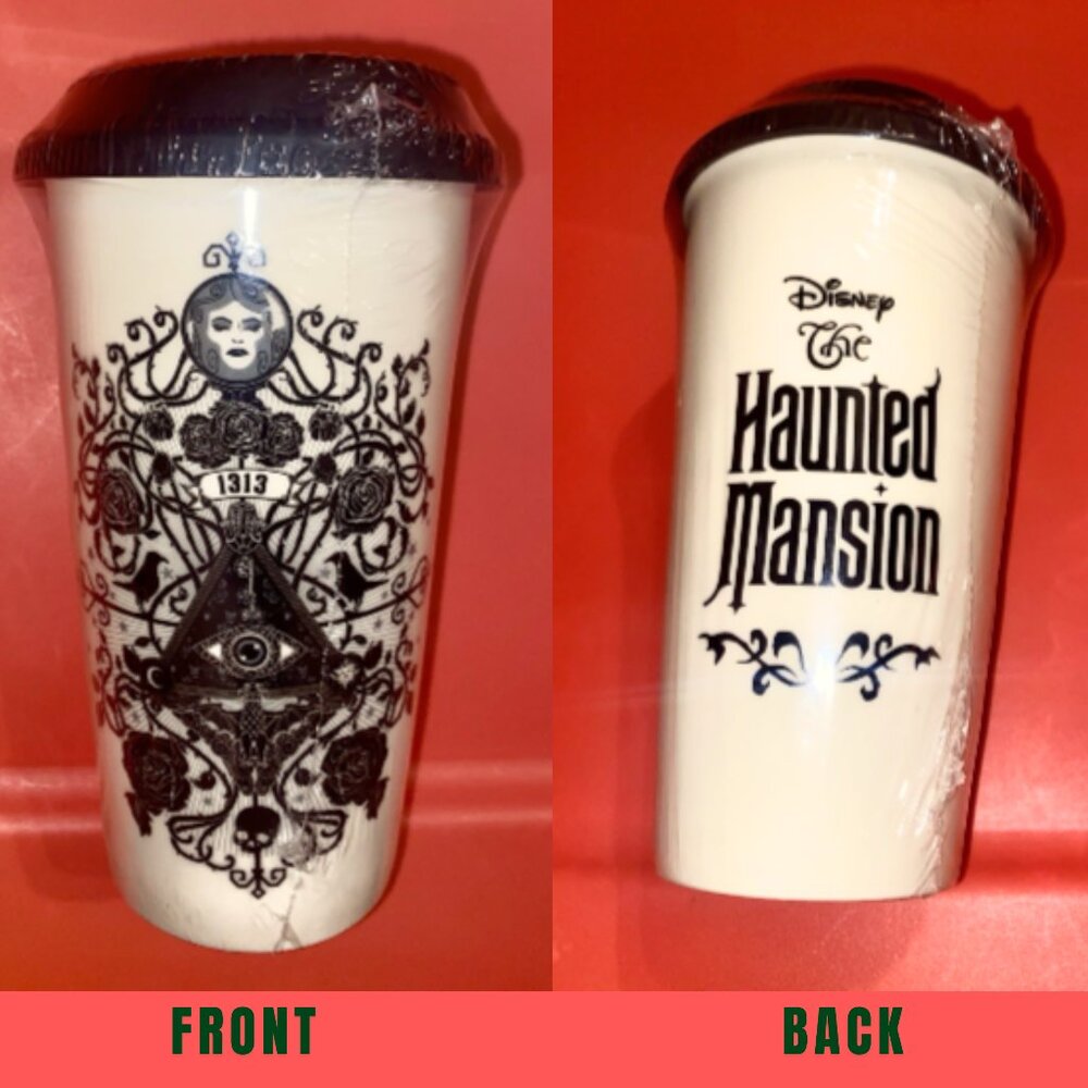 Disney Haunted Mansion Ceramic Travel Mug Cup Spirit Halloween Madame Leota